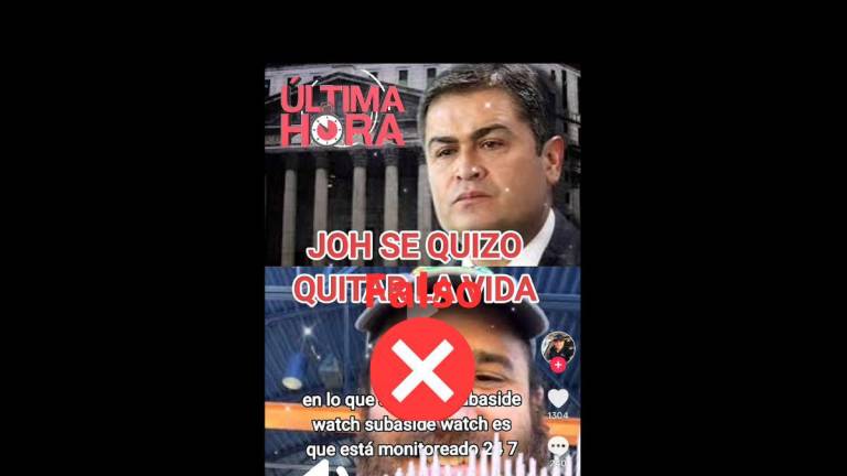 Es falso que Juan Orlando Hernández intentó quitarse la vida en la cárcel