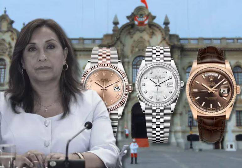 Al menos 10 relojes de lujo hallan durante allanamiento a la presidenta de Perú