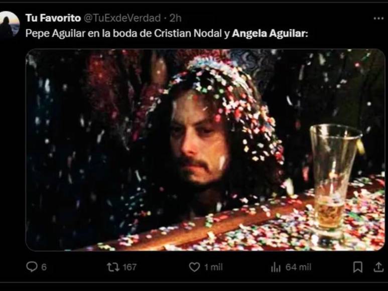 Los memes que dejó la boda de Christian Nodal y Ángela Aguilar