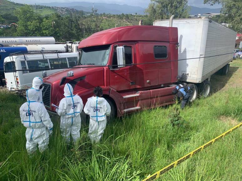 Tres detenidos y cientos de paquetes de droga: lo que se sabe de incautación de cabezal en Comayagua