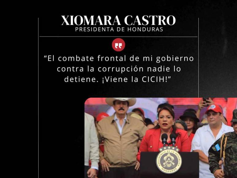 Frases de la presidenta Xiomara Castro en su discurso previo a iniciar movilización hacia el CN