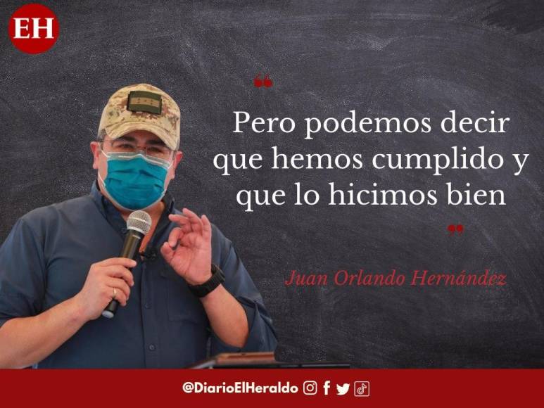 Frases de la despedida del presidente Hernández: “Nuestro gobierno ha sido exitoso en poner en orden y volver la calma al país”