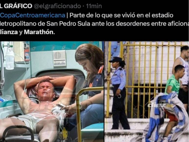 Prensa salvadoreña no perdona y esto dice tras zafarrancho de aficionados de Marathón y Alianza