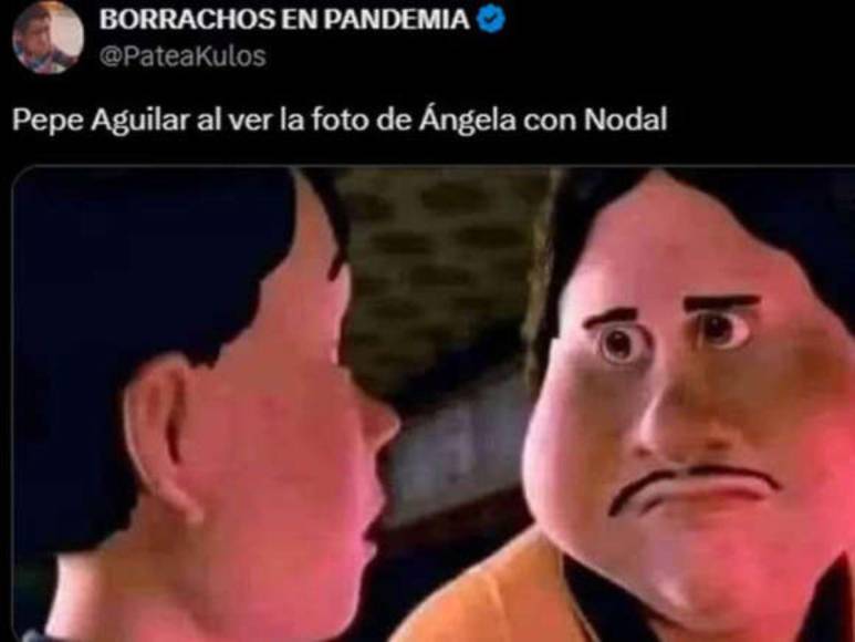 Los memes del beso entre Christian Nodal y Ángela Aguilar