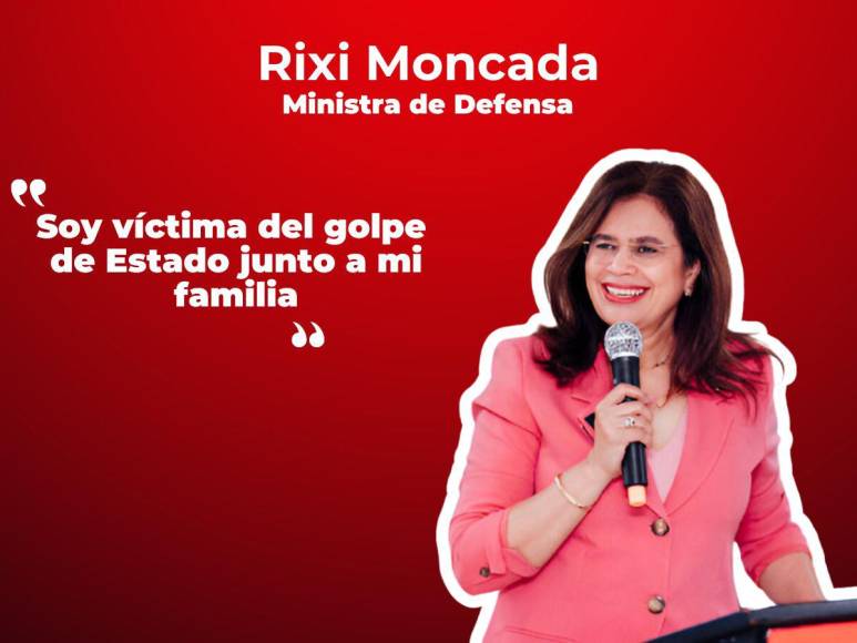 Rixi Moncada: “Soy víctima del golpe de Estado junto a mi familia”