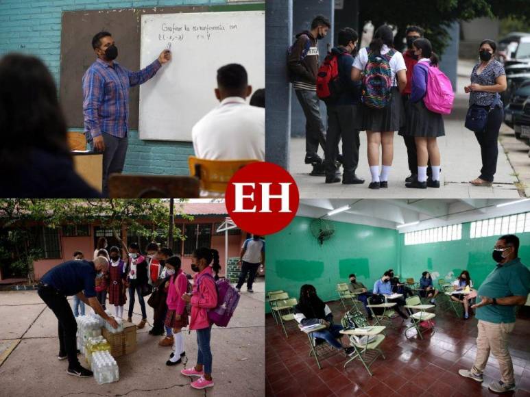 Así se vivió el retorno a clases presenciales en los centros educativos de la capital (Fotos)