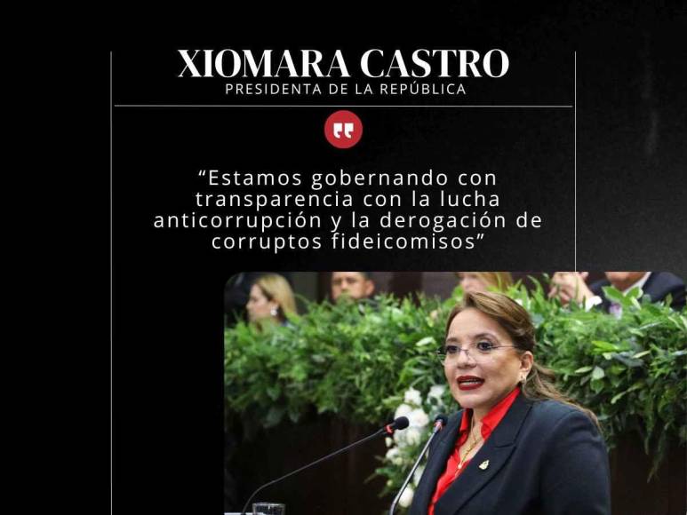 Frases de Xiomara Castro en su informe anual durante tercera legislatura del CN