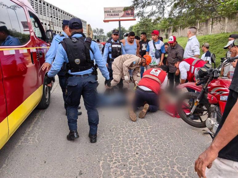 Un hombre muerto y siete heridos: Imágenes del accidente en Choloma