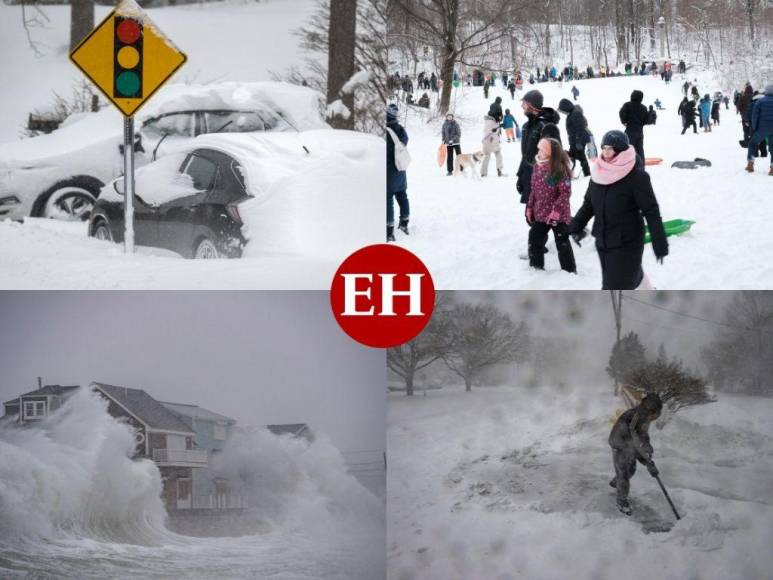 Las impresionantes imágenes de la “histórica” tormenta de nieve que azota el este de EEUU