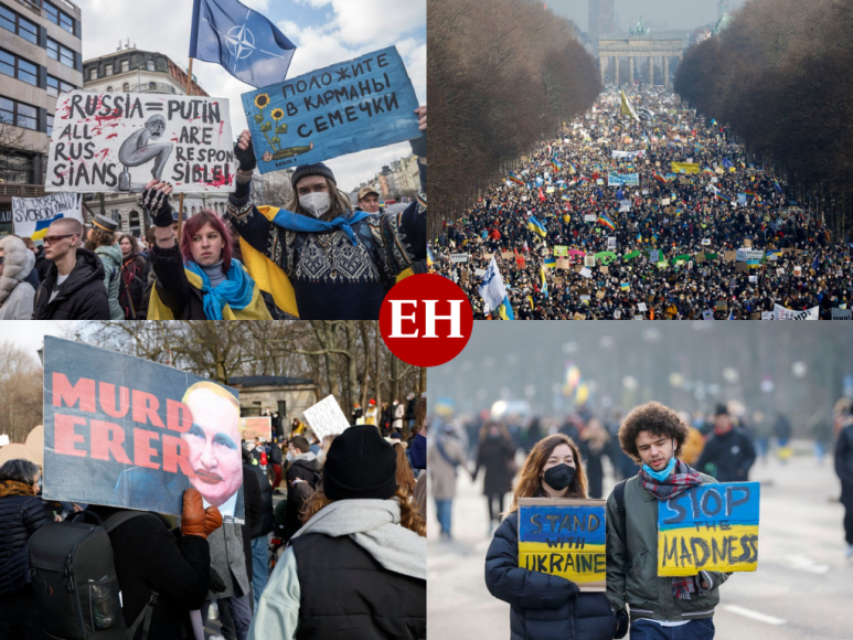 Ola de solidaridad con Ucrania en las calles de todo el mundo (FOTOS)