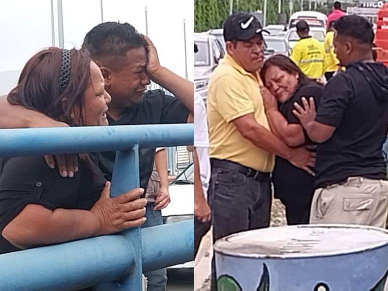 Llanto y dolor: familiares de la víctima del accidente de rapidito en el Bulevar Suyapa acuden a la escena