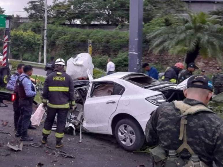 Imágenes del fatal accidente que dejó una joven muerta y dos heridos en la capital