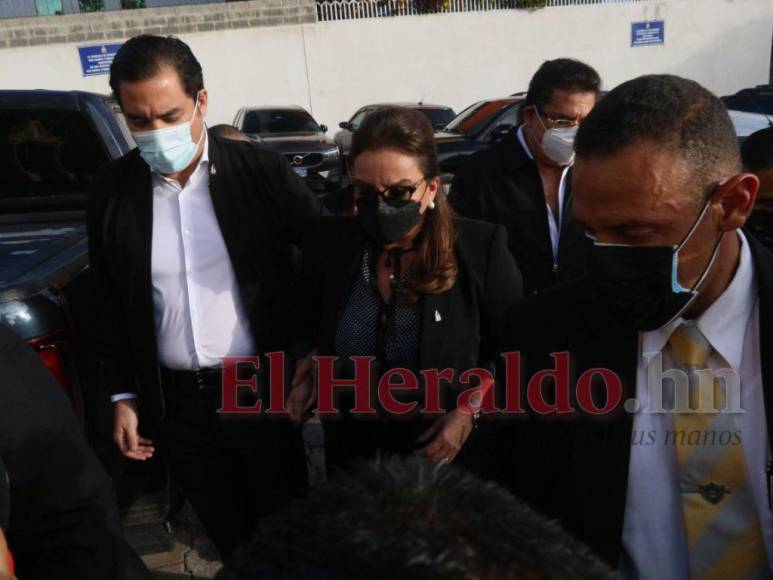 La presidenta Xiomara Castro y otras personalidades que asistieron al velorio de Said Lobo, hijo del expresidente Porfirio Lobo