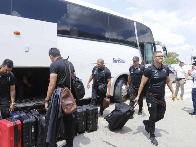 Así fue la salida de la Selección de Honduras hacia República Dominicana