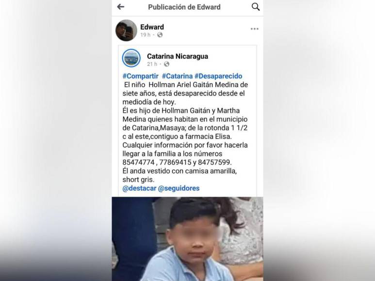 Joven que mató a su hermano en Nicaragua denunció desaparición en Facebook