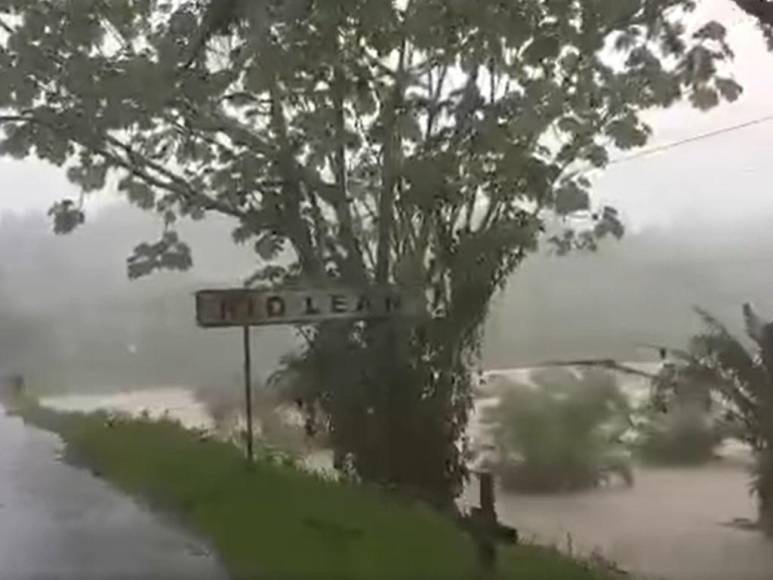 Ríos desbordados, inundaciones y sectores incomunicados por fuertes lluvias en Honduras