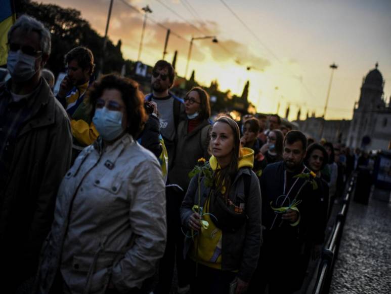 “No podemos volver”: el drama de los primeros refugiados ucranianos en Alemania (Fotos)