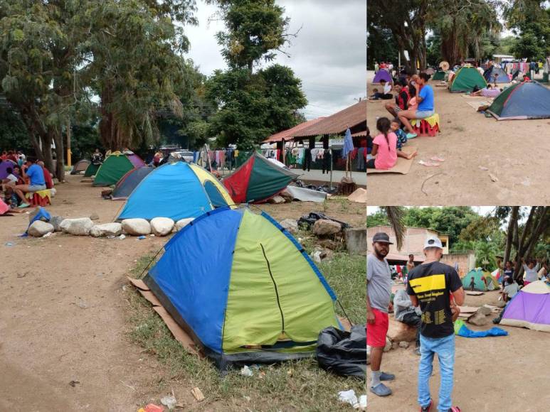 Migrantes siguen varados en Danlí; denuncian contaminación de ambientes por falta de sanitario