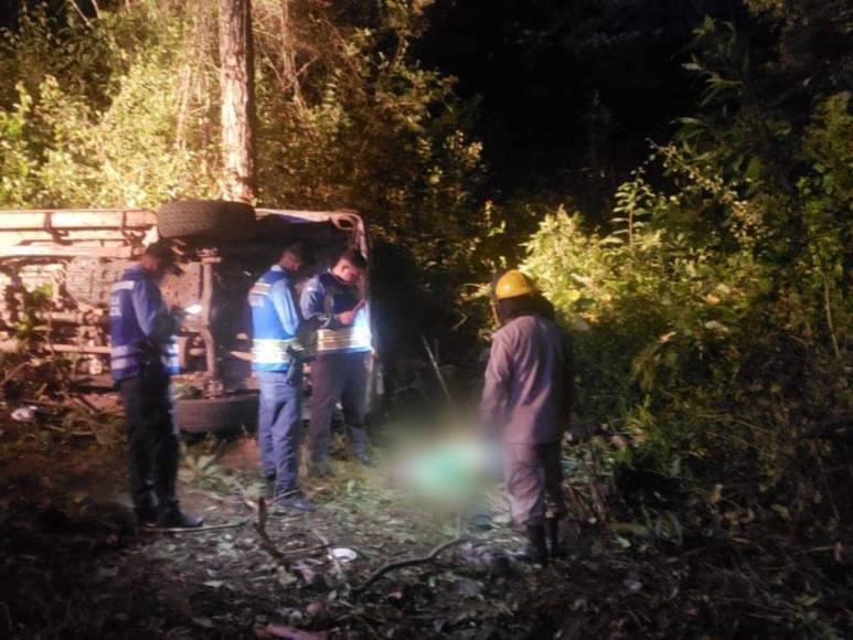 Imágenes del trágico accidente en Olancho; víctimas venían de celebrar cumpleaños