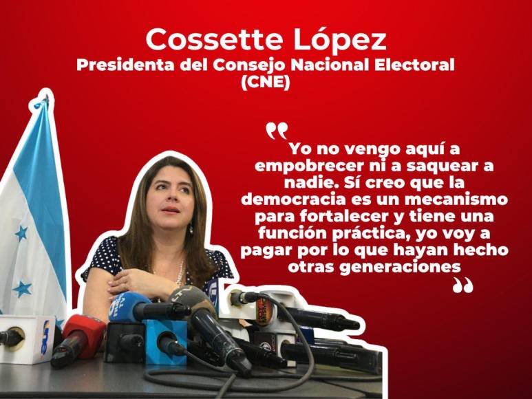 Las frases de Cossette López tras asumir presidencia del CNE