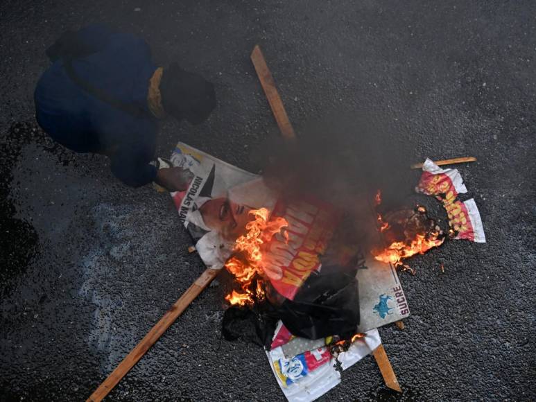 Las impactantes imágenes de las protestas en Venezuela tras reelección de Maduro