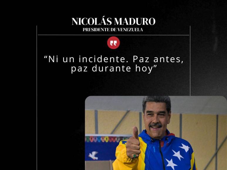 “Lo que diga el árbitro electoral será defendido”: Frases de Maduro tras votar