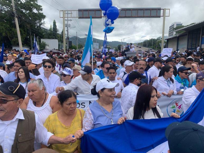 Simpatizantes de la oposición realizan “Gran Marcha por Honduras”