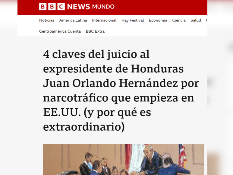 Medios internacionales nombran “el juicio del siglo” al caso de Juan Orlando Hernández