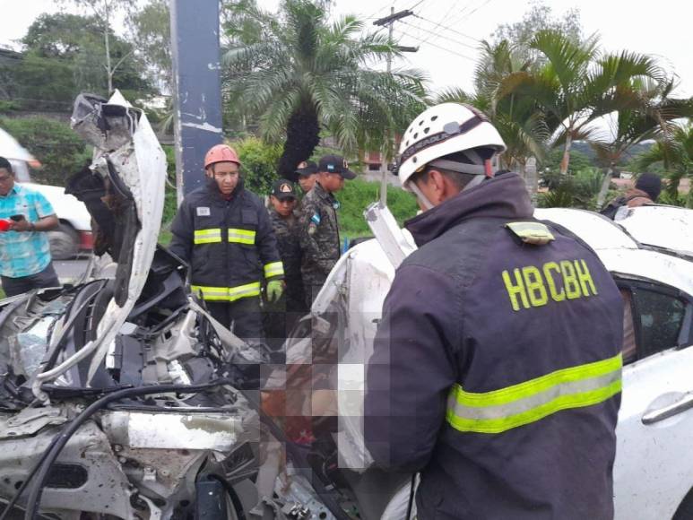 Imágenes del fatal accidente que dejó una joven muerta y dos heridos en la capital