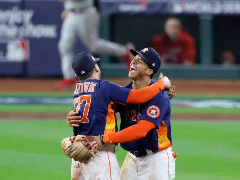 Así celebraron los Astros de Mauricio Dubón el título de la Serie Mundial