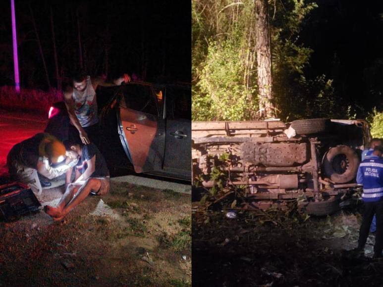 Imágenes del trágico accidente en Olancho; víctimas venían de celebrar cumpleaños