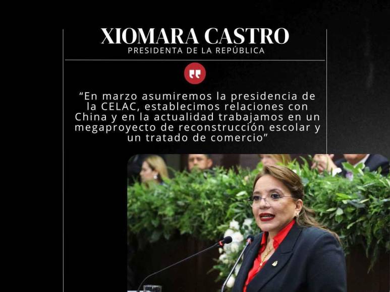 Frases de Xiomara Castro en su informe anual durante tercera legislatura del CN