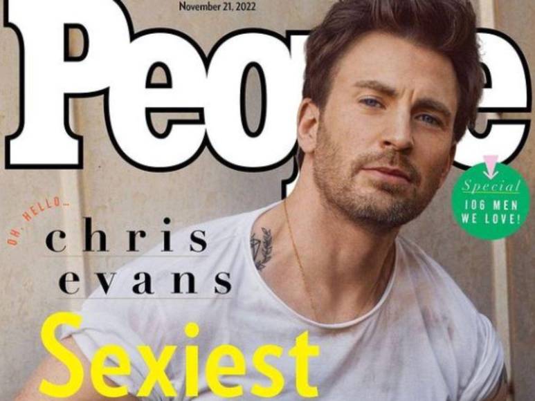 Así luce Chris Evans, el hombre ‘más sexy’ del mundo, según la revista People