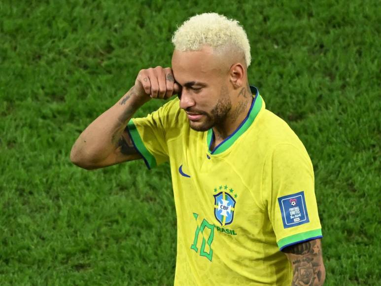 El dolor de Neymar tras la derrota de Brasil ante Croacia