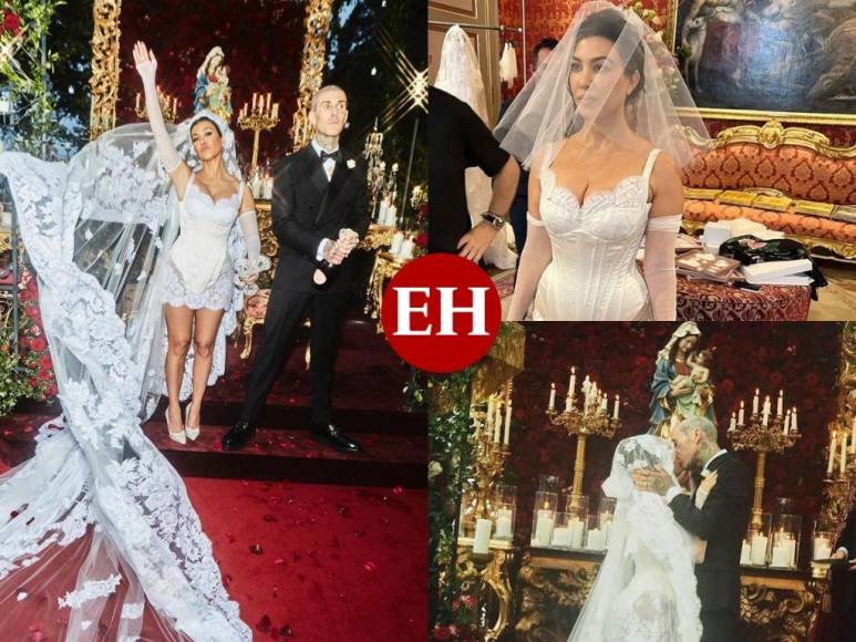 FOTOS: Así fue la lujosa y extravagante boda de Kourtney Kardashian y Travis Barker