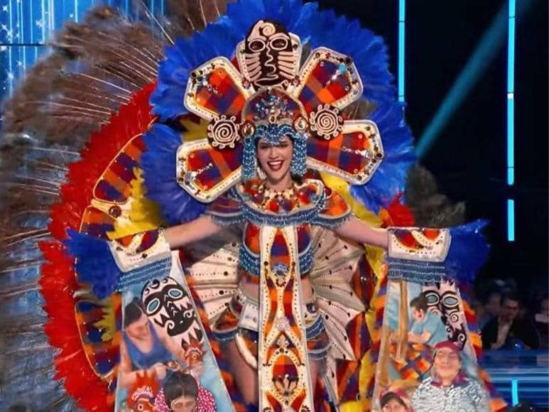 Así lució Zu Clemente con colorido traje típico en el Miss Universo 2023