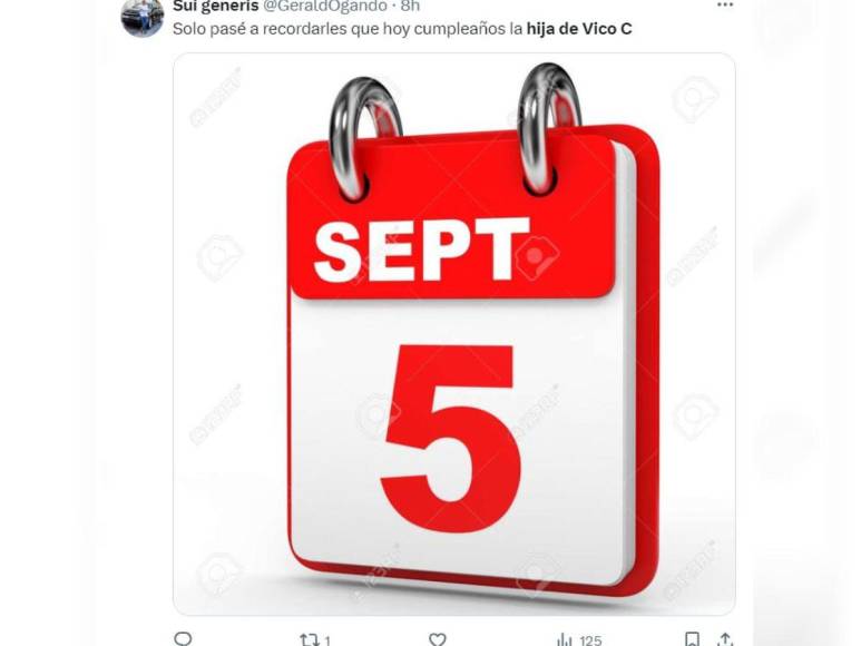 Si hoy es 5 de septiembre, ¿cuántos años cumple la hija de Vico C?: Los memes que dejó este día