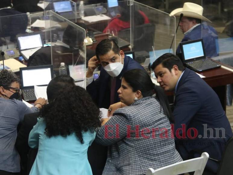 Sin debate, a “silbatazos” y con polémica: Congreso Nacional deroga decreto 100-2021 (Fotos)