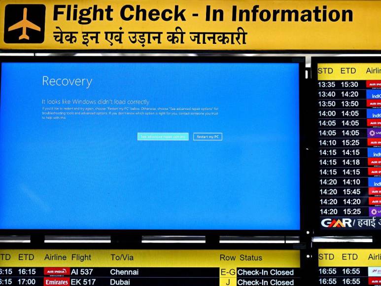 Aeropuertos colapsados: compañías aéreas suspenden vuelos por fallo informático a nivel mundial