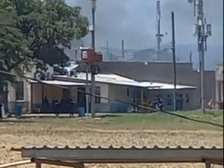 Las primeras imágenes que deja incendio tras amotinamiento en Centro Penal de Comayagua