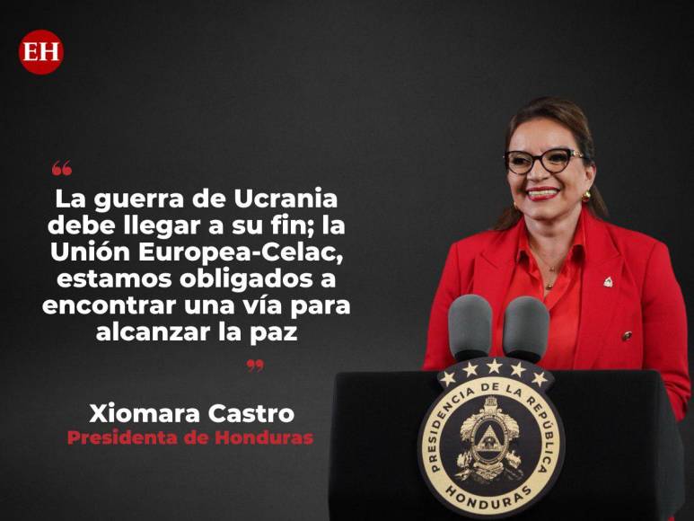 Las frases de la presidenta Xiomara Castro en Cumbre de la Unión Europea-Celac