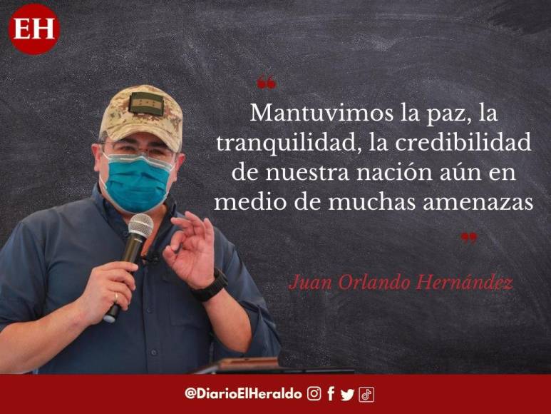 Frases de la despedida del presidente Hernández: “Nuestro gobierno ha sido exitoso en poner en orden y volver la calma al país”