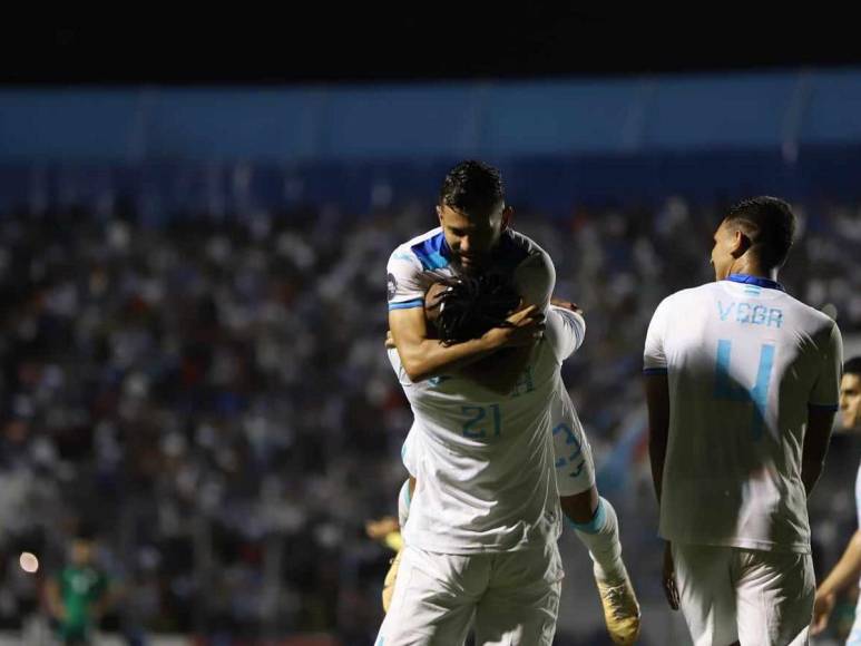 Así celebró los dos goles la Selección de Honduras ante México