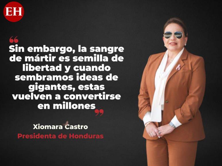 Incluir Cátedra Morazánica en los centros educativos: frases de Xiomara Castro en el Día del Soldado