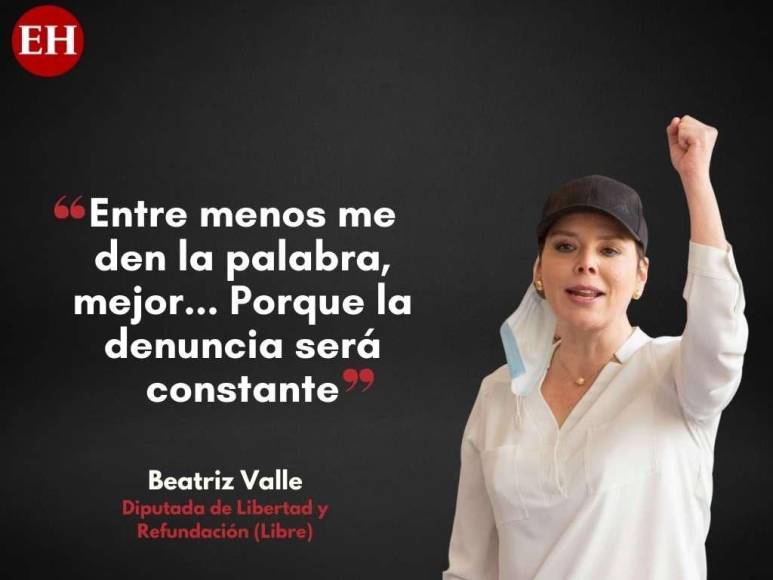 Las polémicas frases de Beatriz Valle en su regreso al Congreso Nacional