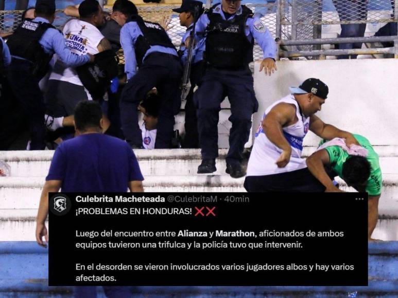 Prensa salvadoreña no perdona y esto dice tras zafarrancho de aficionados de Marathón y Alianza