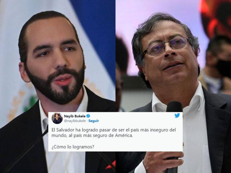 Los dardos de Bukele y Petro en Twitter por enviar a pandilleros a megacárcel de El Salvador