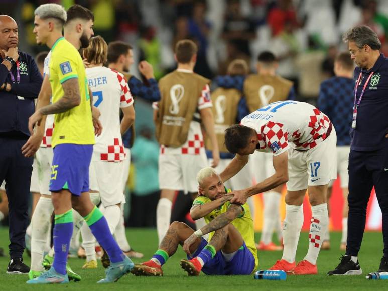 El dolor de Neymar tras la derrota de Brasil ante Croacia