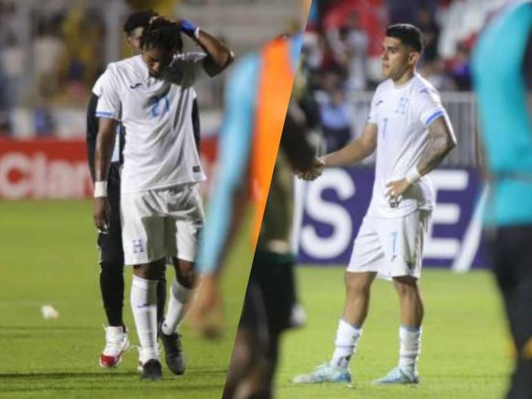 La tristeza de jugadores de Honduras tras derrota ante Jamaica