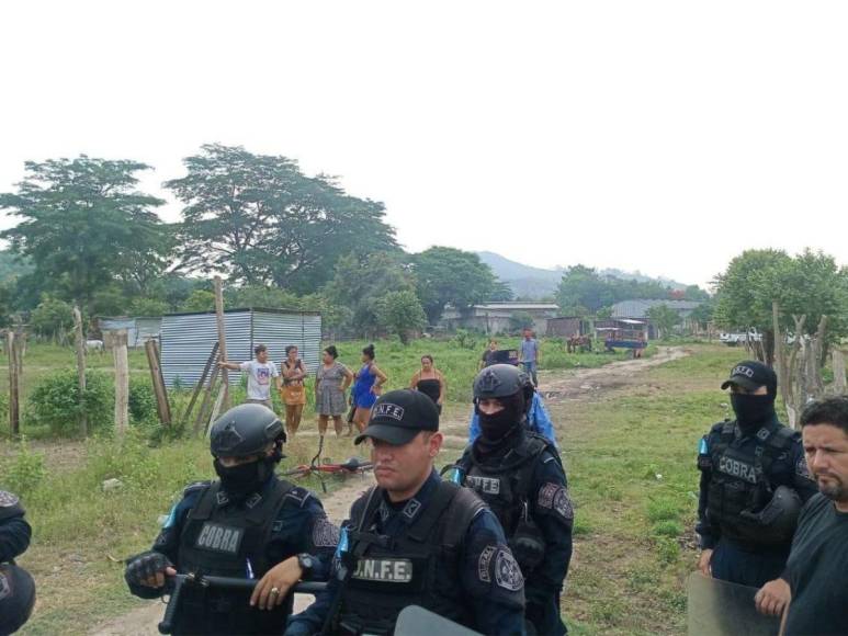 Imágenes de los desalojos en colonias de San Pedro Sula